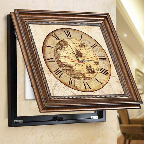 式电表箱装画钟表可推拉遮挡箱电欧闸厅沙饰发背景餐壁画DY539432