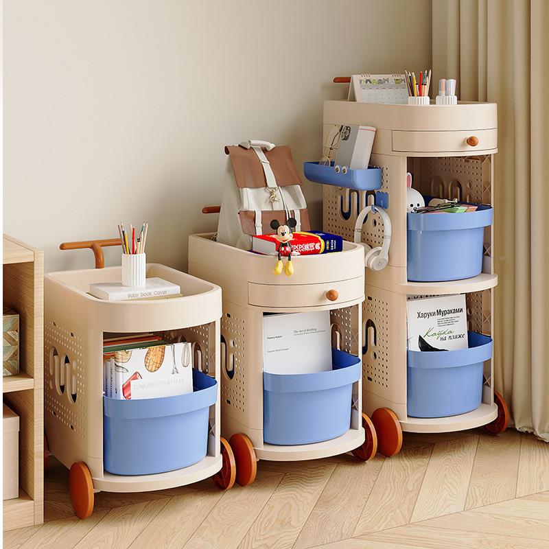 书包置架落地可移下动收纳DGcS2C5d多小推车功物能书本家用多层桌