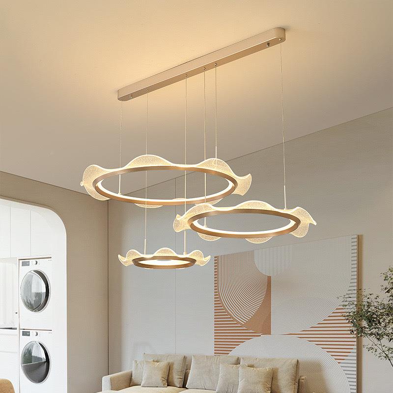 代约大厅气轻奢现569客卧室2025新款创意环形意式餐厅灯具圆圈吊