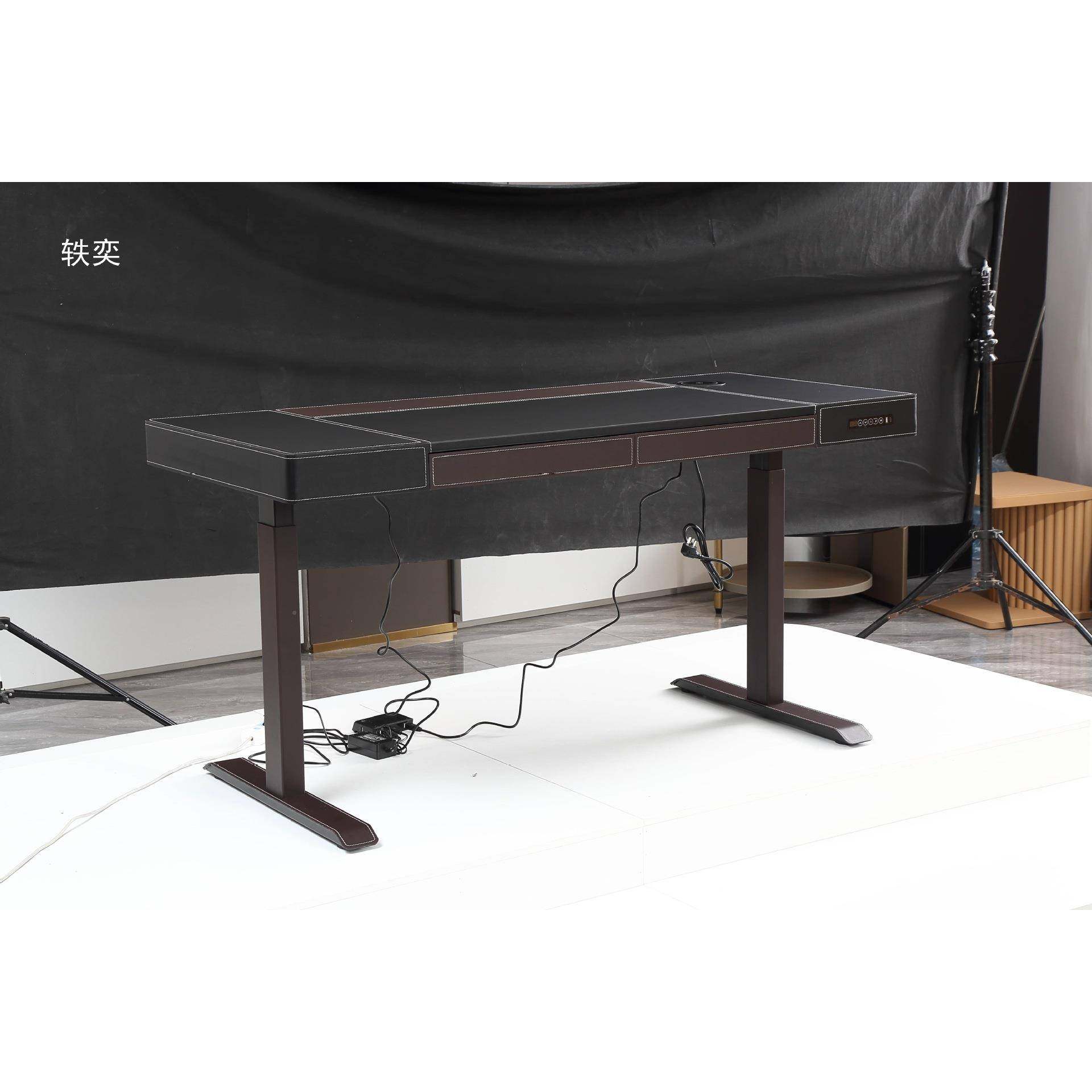 电动降桌家用电脑台式办公桌升作台桌腿桌桌895架双电机支智架