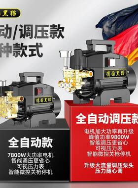 黑猫压全洗车机家用20V自大功率可调压清洗FMY机2便携动式刷车泵