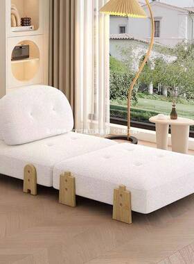 折叠出两用单人沙发组合小户型353453床租屋懒人实木可床躺坐休可闲沙发