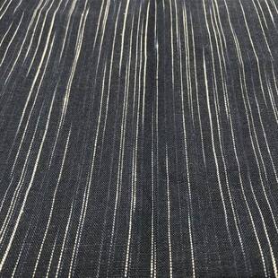 TOE纯亚麻棉乱条纹纯麻色织料亚麻布料衬衣面纯亚麻布面麻条子