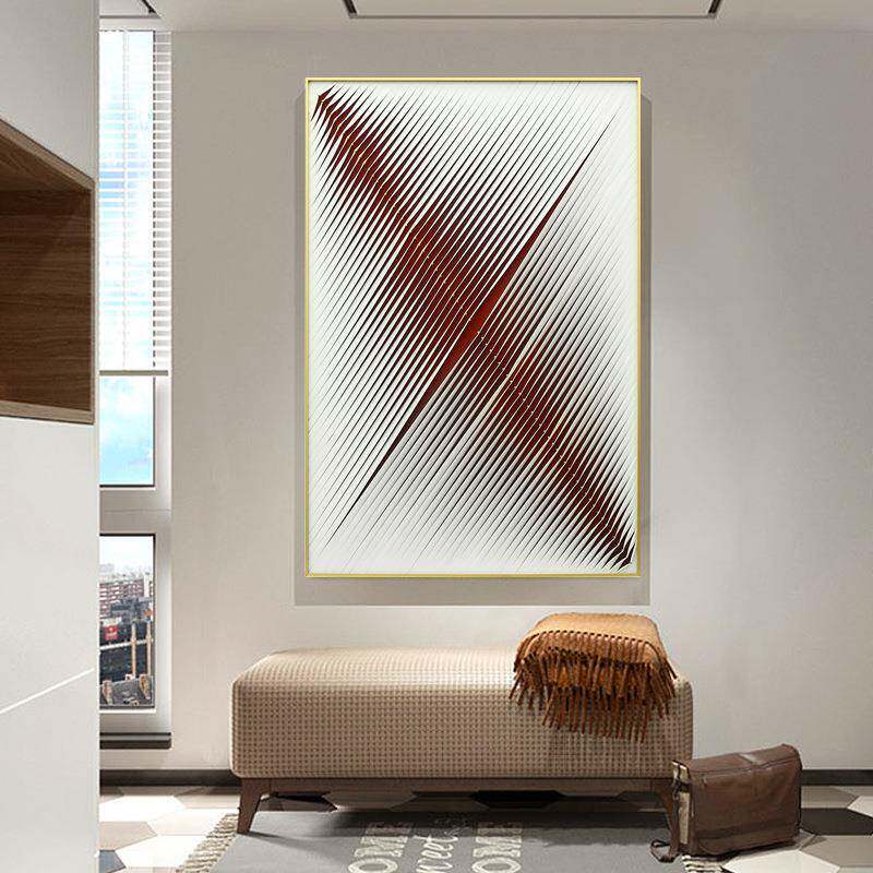 设酒计立师款皮革体装置客厅玄关实物挂画QY02SW05样板间店抽象工