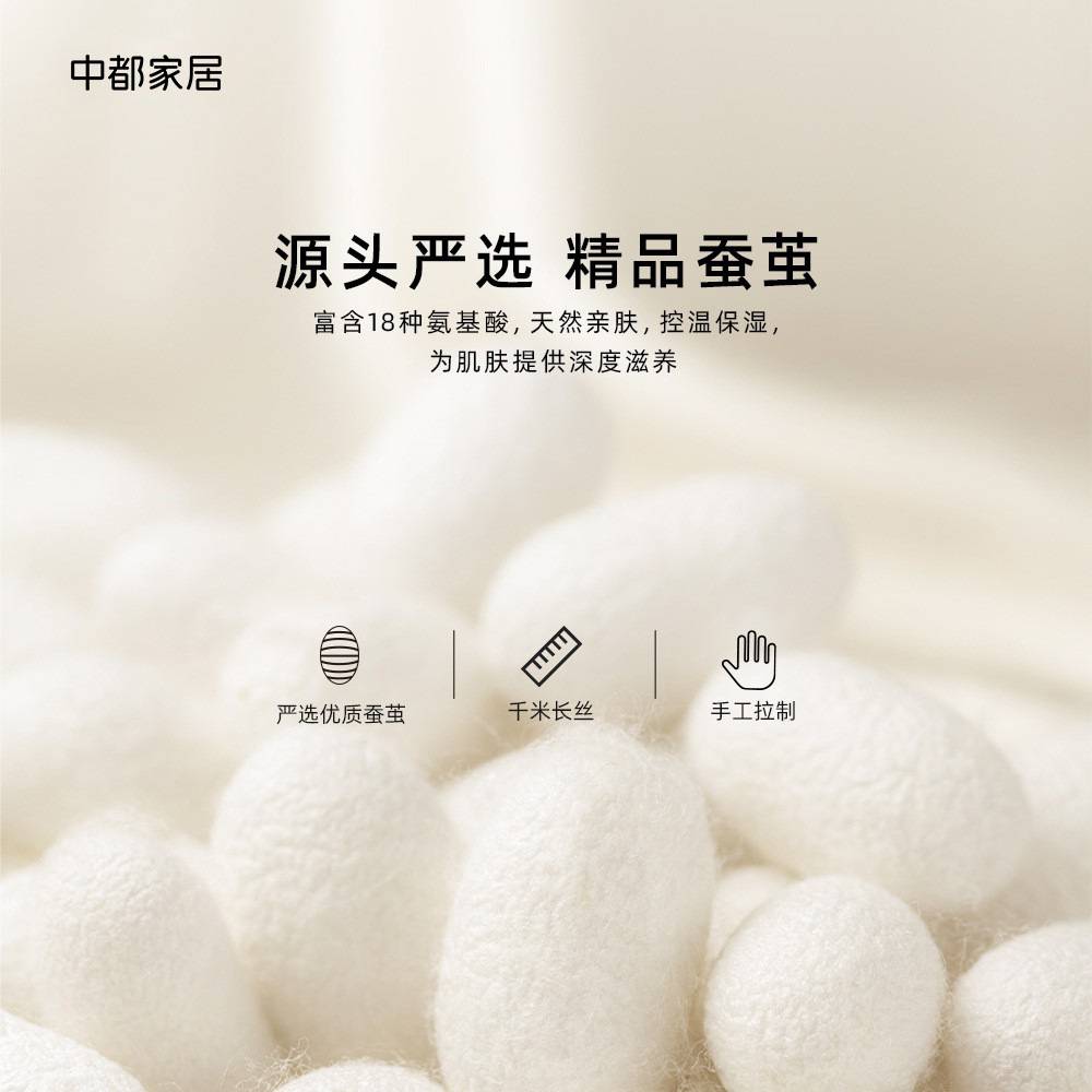 双宫蚕丝被四季全棉优等品100桑蚕丝子母被被芯桐乡源头工厂蚕丝