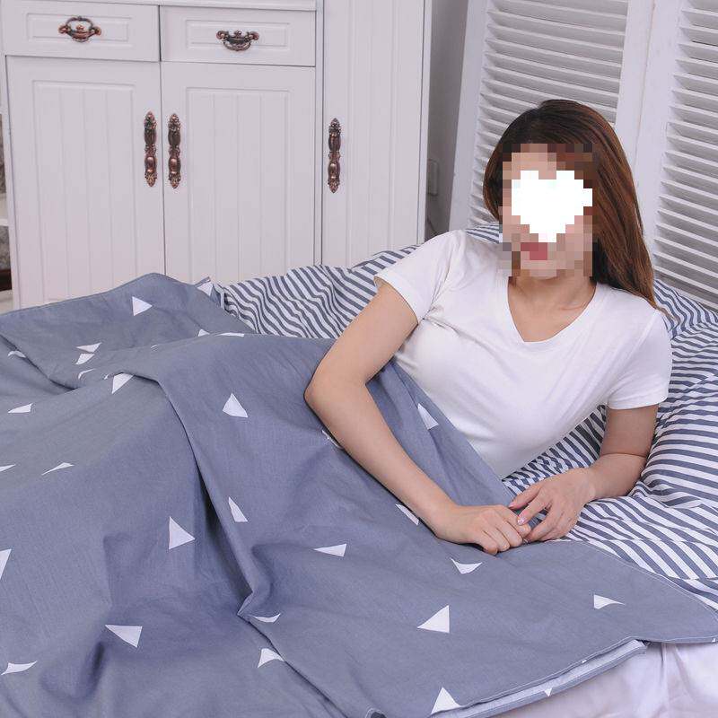 C7L纯棉旅行睡袋便携式成人单双人酒店宾馆隔脏透气