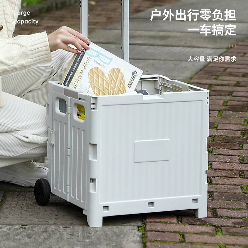 买菜小拉车推车家用手拉迷你便携式二轮超市可移动露营野营可折叠