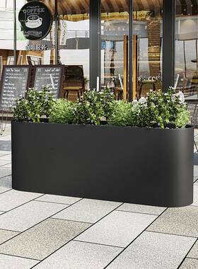 户外不锈钢花箱铁艺可移动成摆品室内造景新花盆隔断外款餐21464A