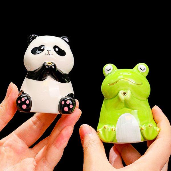 陶瓷熊猫香薰炉国潮线香香插香托可爱香薰炉茶室桌面摆件茶道香道,家居饰品,香薰炉,淘宝优惠券,粉丝福利购,淘宝优惠卷