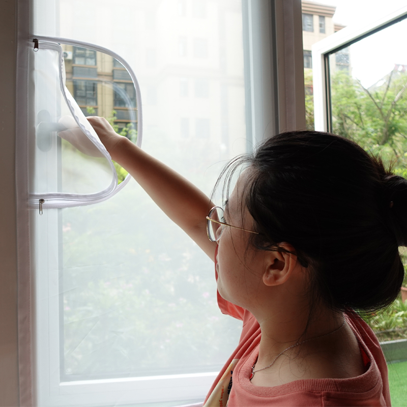 纱窗防尘过滤网阳j台窗户防灰尘防雾霾纳米静电200目加密自装纱网