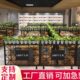 简约工业风铁艺矮隔断屏风酒店餐饮办公隔断卡座半截绿植围栏护栏