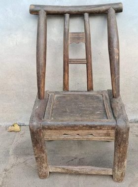民俗怀旧老物件老式木椅小凳子洗衣工具背靠椅子复古摆件收藏道具