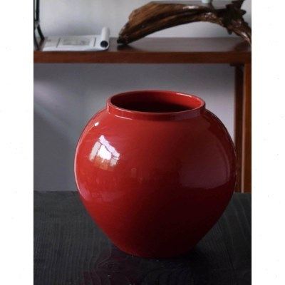 单色陶瓷花瓶圆肚大口径绿植水培花器样板间桌面摆件酒店民宿装饰,家居饰品,花瓶,淘宝优惠券,粉丝福利购,淘宝优惠卷