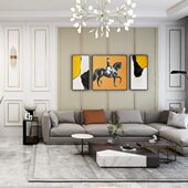 武峰集成墙板套餐竹木纤维电视背景墙床头儿童房书房护墙板背景墙