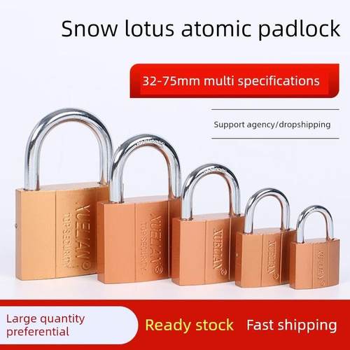 雪莲原子挂锁多规格锁家用表盒锁彷铜抽屉门锁安全耐磨