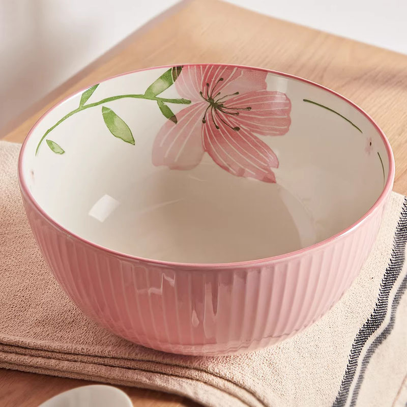 清新陶瓷汤碗家用2l025新款8寸汤面碗大号泡面螺蛳粉专用大碗汤盆