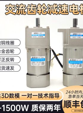 瑞恳齿轮减速电机25W60W120W250W400W750W小型交流可调速220V380V