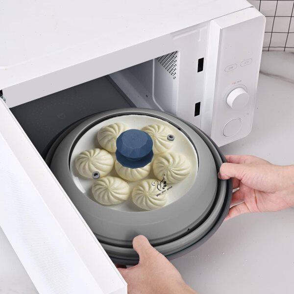 微波炉防溅盖可折叠硅胶玻璃加热盖子锅盖耐高温防油溅饭菜保鲜罩