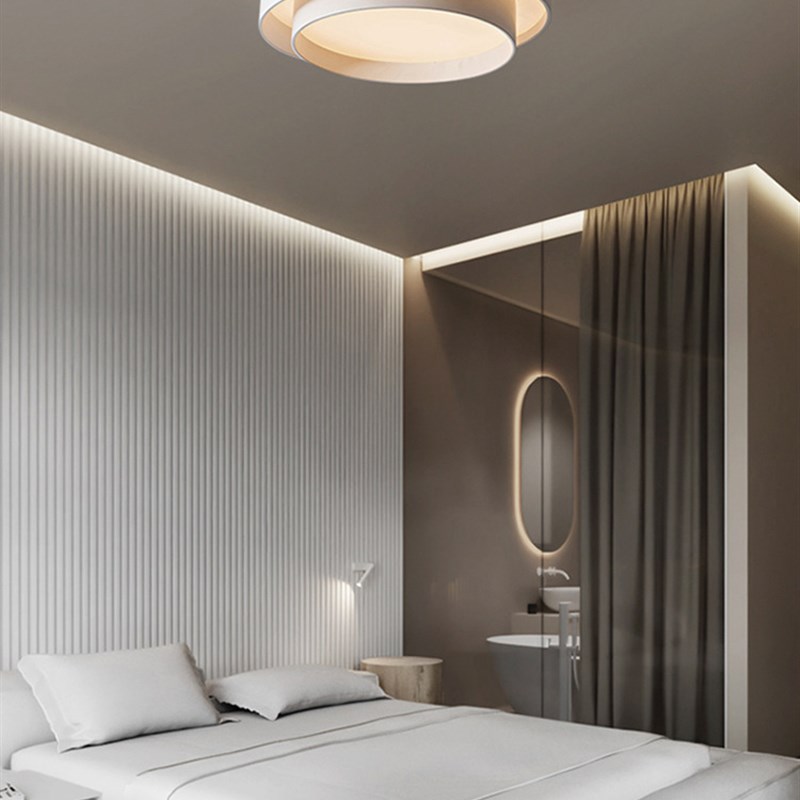 简约现代大气北欧m灯具极简卧室灯客厅灯吸顶灯创意圆形书房主卧