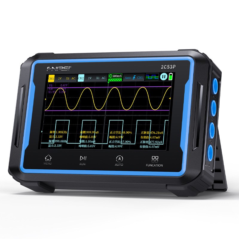 FNIRSI 2C53P双通道平板数字示波器四位半万用表信号发生器三合一