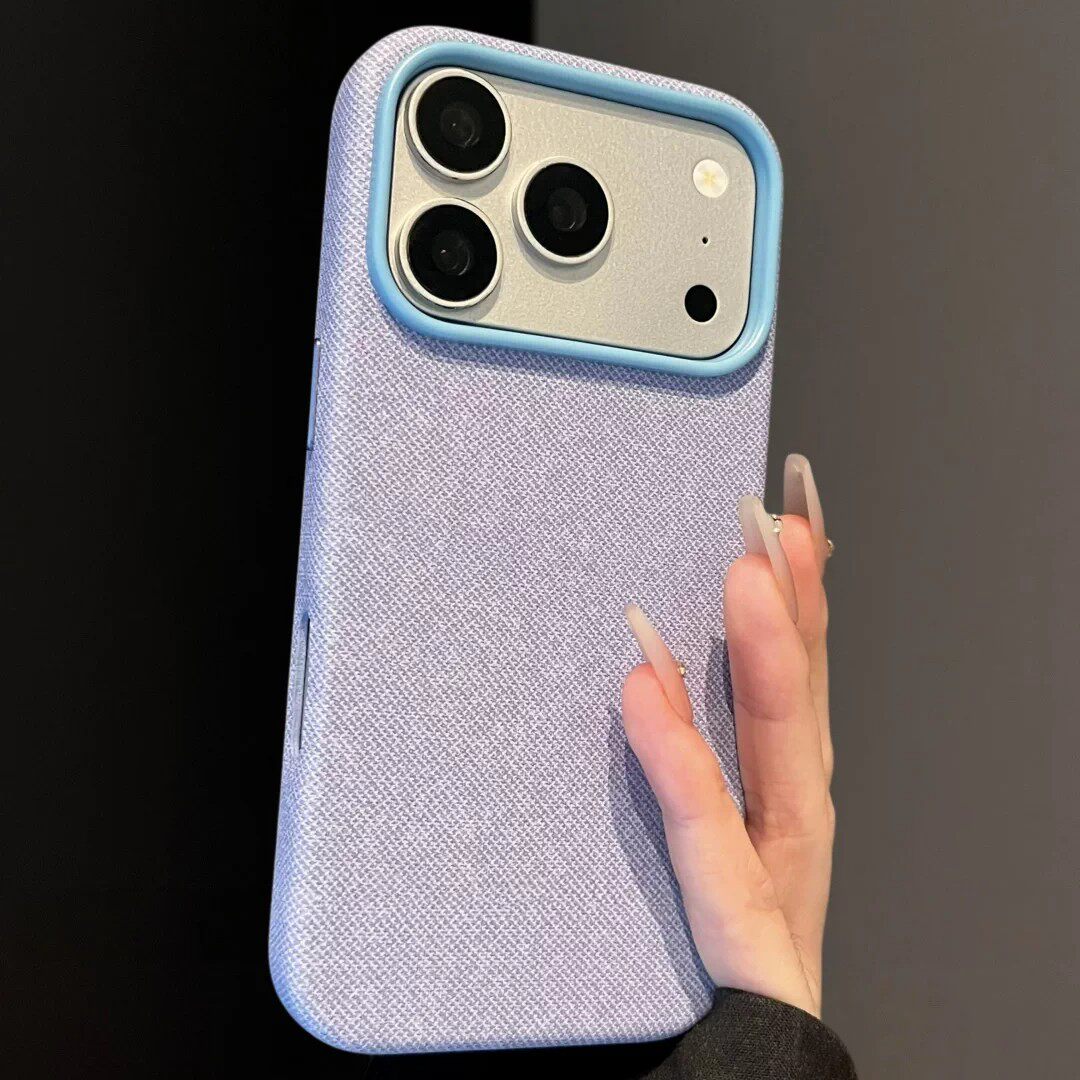 简约编织纹适用苹果手机壳新款iPhone18Promax复古高级17ProMax磁吸16pro简约15Pro商务牛仔纹全包防摔保护壳