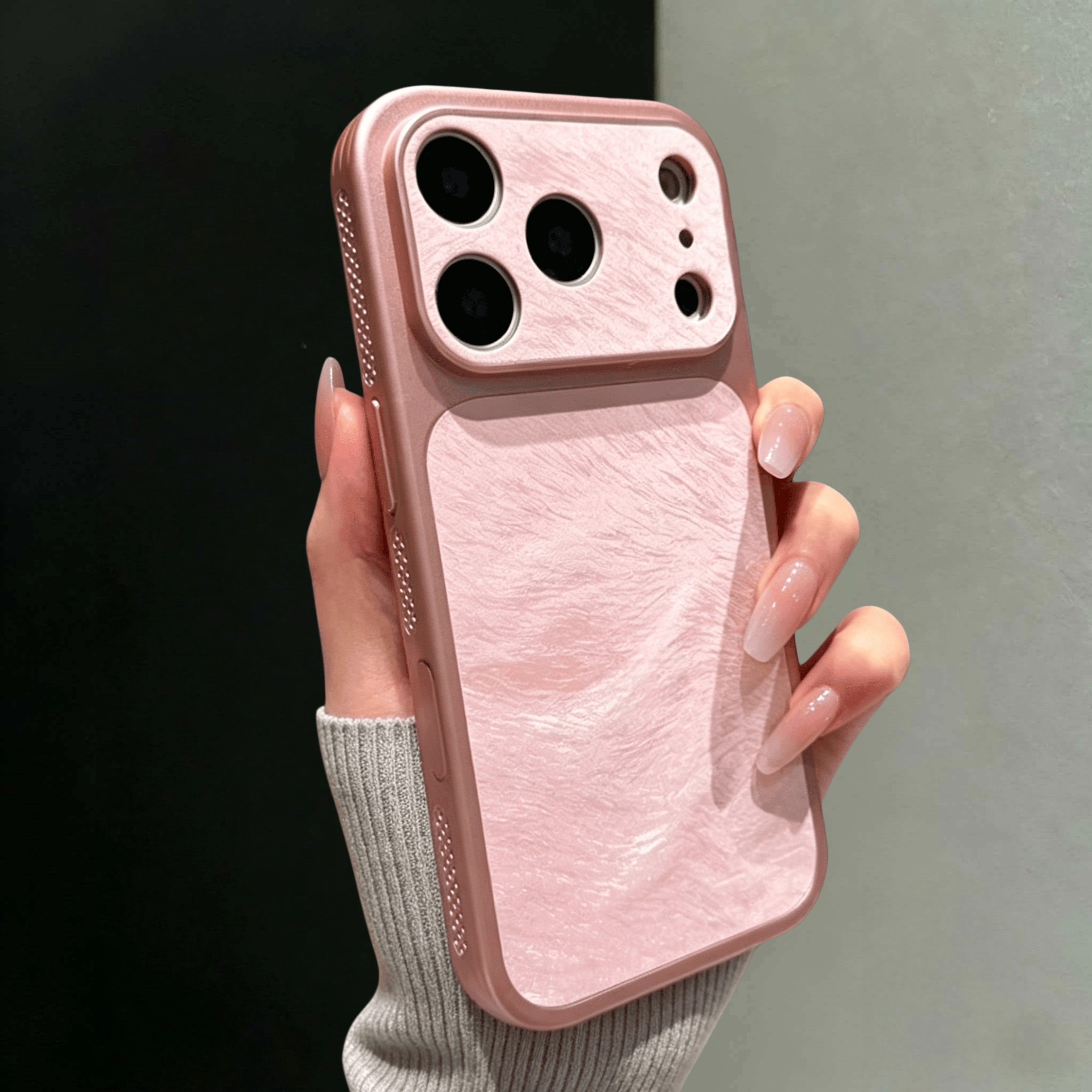 流光羽纱适用苹果手机壳新款iPhone17Promax秒变大视窗16promax软边散热15Pro全包防摔14pro简约抗指纹保护壳
