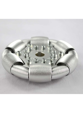 100mm铝全向轮（omni directional wheels)单片90°铝轮 14179S