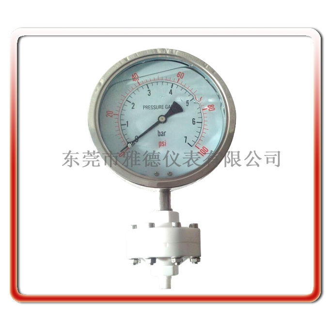 压力表厂家直销铁氟龙隔膜压力表耐强酸碱隔膜压力表压力仪表