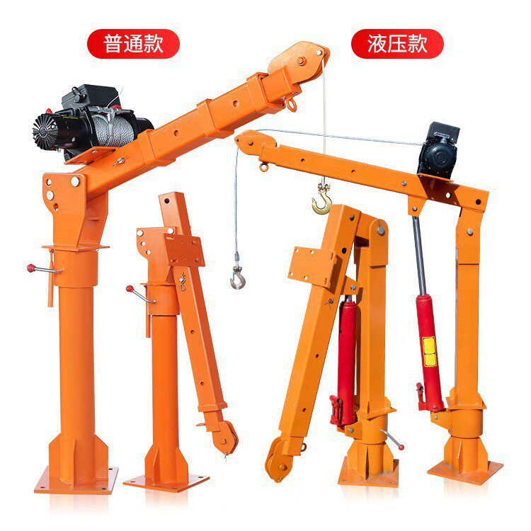 小型随车吊12v24v提升机家用小型电动升降随车小吊机1吨12伏吊机