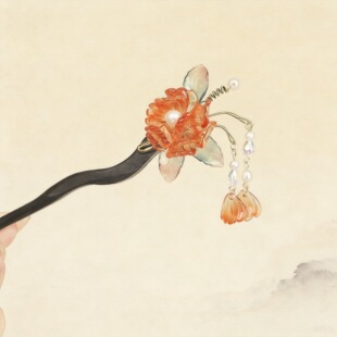 新中式古风发簪女汉服头饰超仙流苏步摇中国风发饰民族风花朵发钗