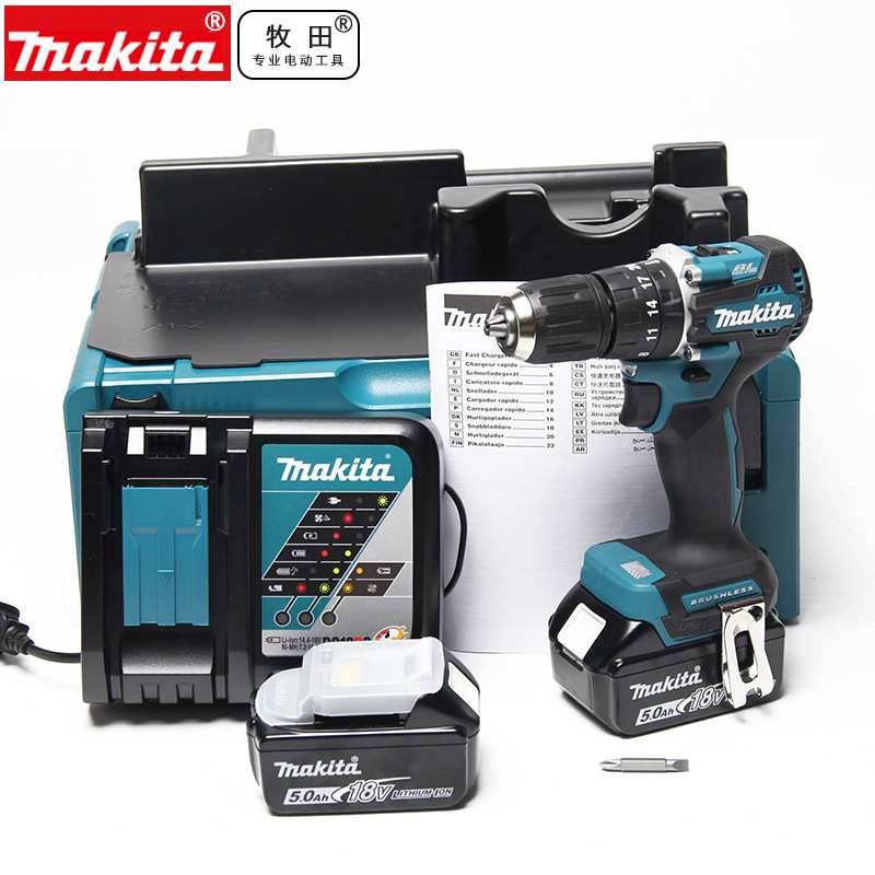 原装  无刷电钻DHP487充电式起子18V锂电冲击钻大功率