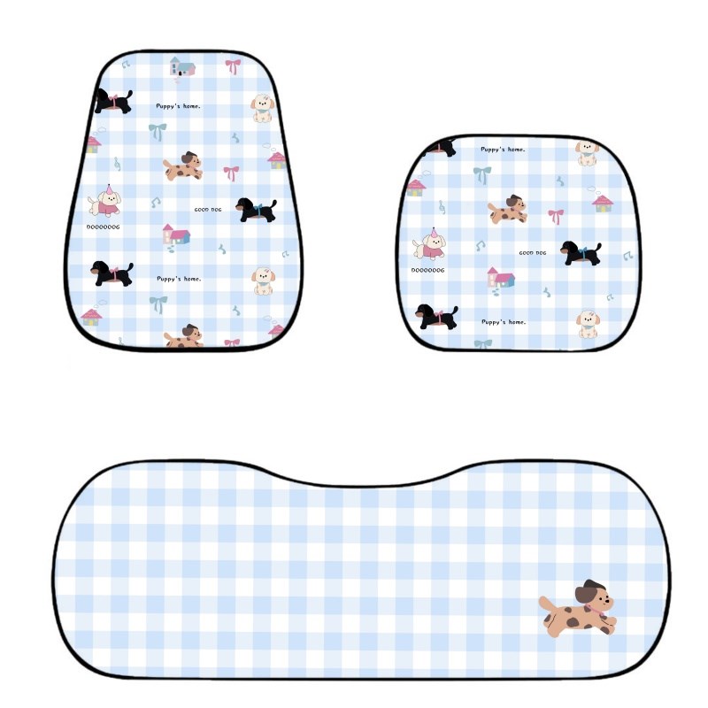 汽车坐垫通用四j季座套女士可爱座垫夏季座椅套卡通后排单片车垫