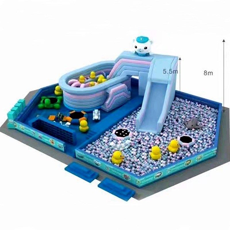 商场中庭儿童充气城堡滑梯暖场百万海洋球池广场摆摊淘气堡蹦蹦床