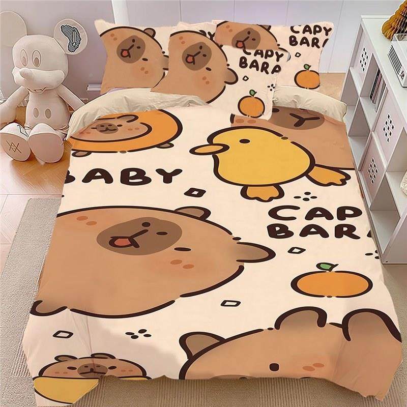 三Capybara全棉四套儿童YKR上下铺卡皮拉纯棉巴件套水豚床件单款