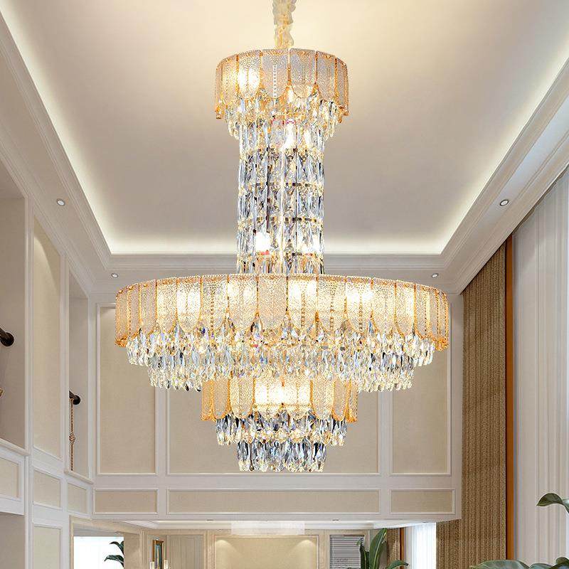 后现代轻奢水晶大吊灯别别362墅堂复式楼酒店大工程墅205新款灯2