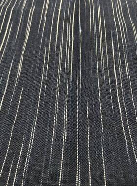 纯亚TTY麻乱条纹纯色织面料亚麻麻布衬麻衣面料纯亚棉布麻条子