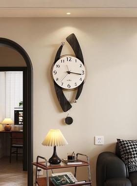 AL101573中厅风钟表挂古钟客2024新款现代复古时钟挂艺墙术