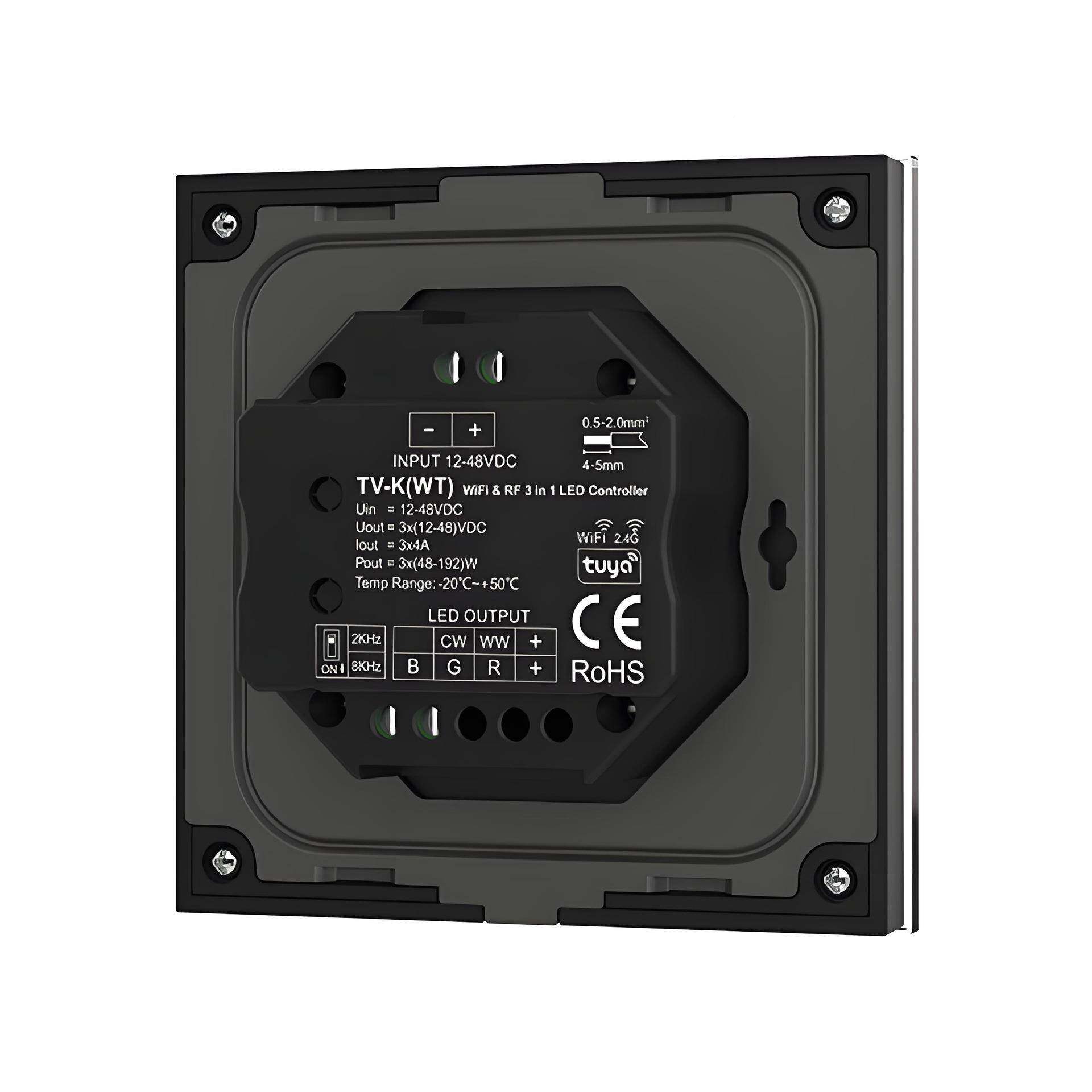 12调-48V+RF2.4GH灯z玻璃面板光款调SQL光器通道led灯条带控制器