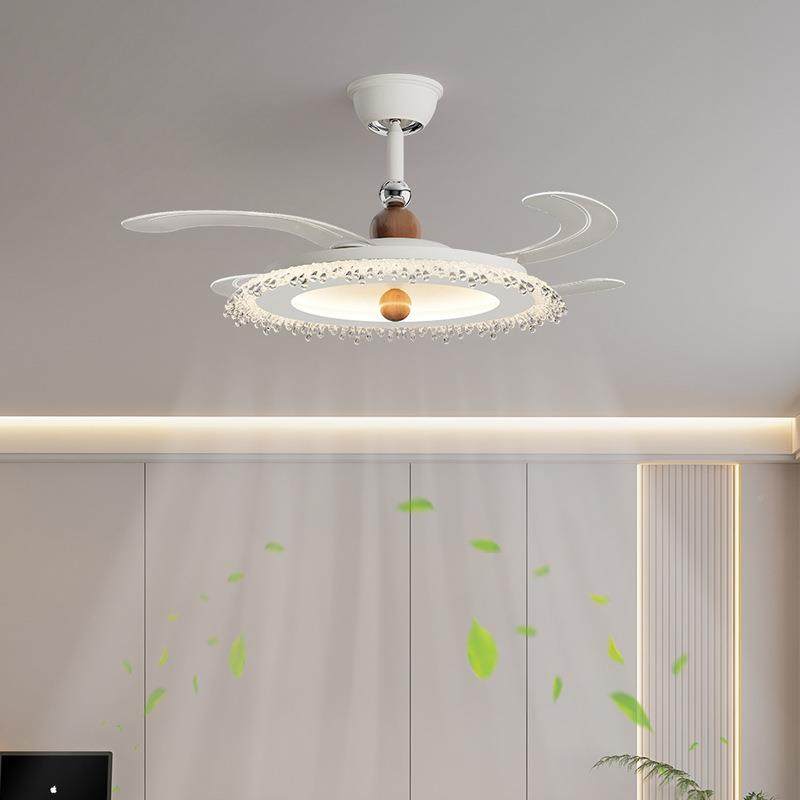 现轻奢高端卧室698一意体摇头电扇灯儿代童房餐厅间创水晶吸顶风,家装灯饰光源,风扇灯,淘宝优惠券,粉丝福利购,淘宝优惠卷
