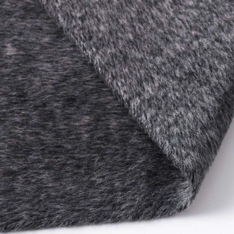 外2025秋冬新款桑QYB蚕丝毛双面顺毛毛呢布料兔毛素色羊套大衣面