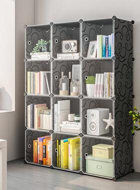 书柜带门自储由组合多能落功地MB12-21物置物收纳柜子小塑料格子
