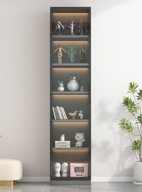 书柜VIC柜展示柜可移动落地一体组璃合置物酒家用客厅窄玻边透明