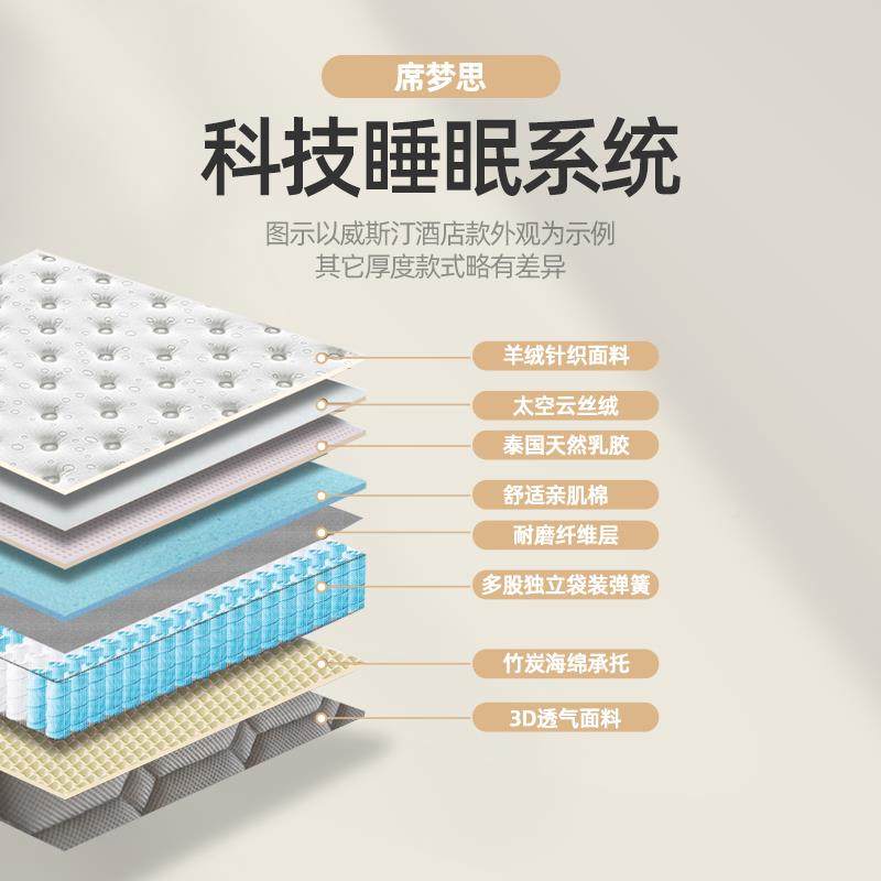 7床垫超软乳胶BTF软酒店2席米2垫家用护脊K0cm厚弹簧梦思名