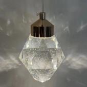 轻奢水晶吊灯2024菱形冰块现简代约卧室床吧石台餐厅头376水晶钻