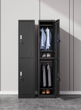 单门更衣柜铁健皮柜带锁员工柜50073身房室物储柜钢制简浴易办公室衣柜