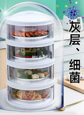 厨置物架放剩菜多层收纳碗盒架子房剩饭菜GHMCKRQE橱柜家用多功盘