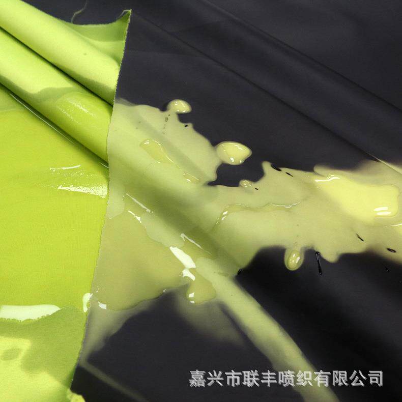 高档感温色面料离触摸热遇遇水变变色300T春亚纺涂层Z0018复合型