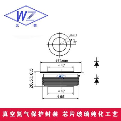 武控整闸管KP1200A1600V平板式相控ECV整流交流开关可硅晶工直厂