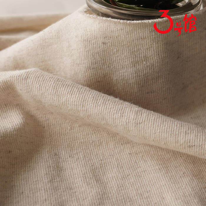 210g亚麻棉面混纺针织棉料亚麻布素色麻布料T恤家居服装麻棉HDA面