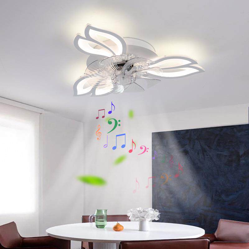 新跨款吸顶卧室境厅隐形风扇灯家用卧双叶室客厅餐风带扇的吊扇灯
